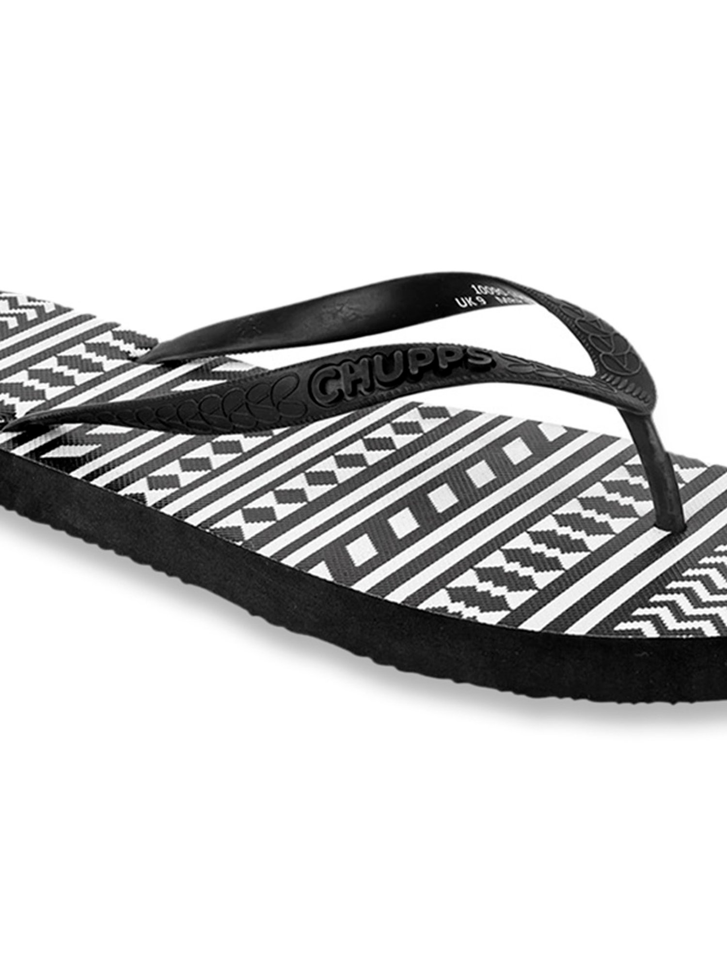 Chupps Men's Black Flip Flops