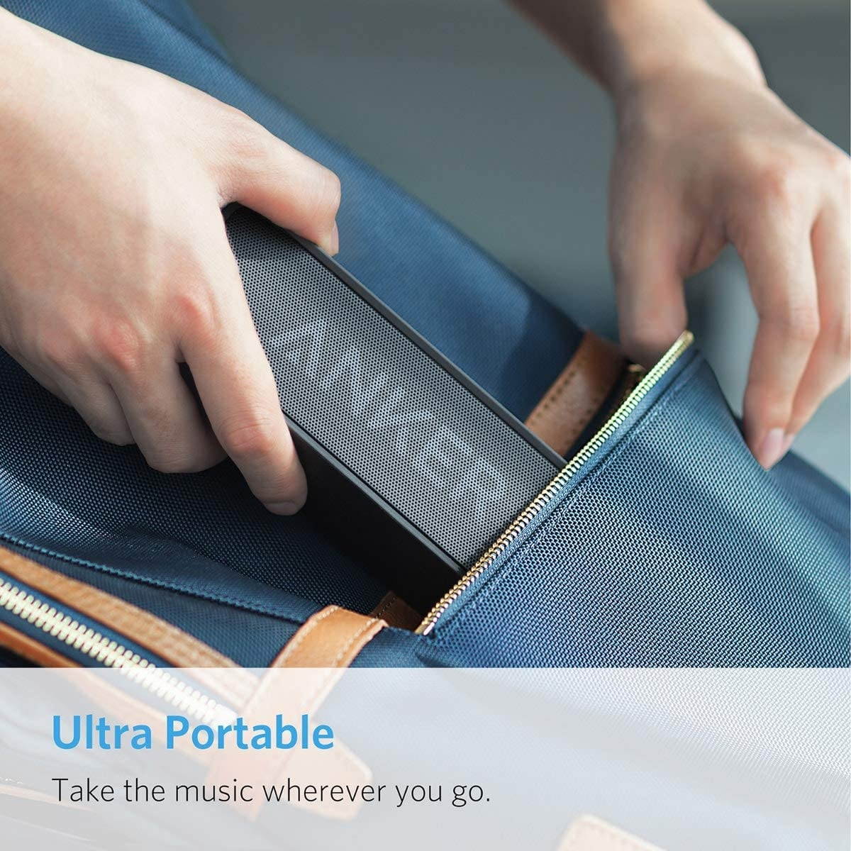 Anker SoundCore Bluetooth Speaker with 24-Hour Playtime, 66-Foot Bluetooth Range & Built-in Mic, Dual-Driver Portable Wireless Speaker with Low Harmonic Distortion and Superior Sound - Black