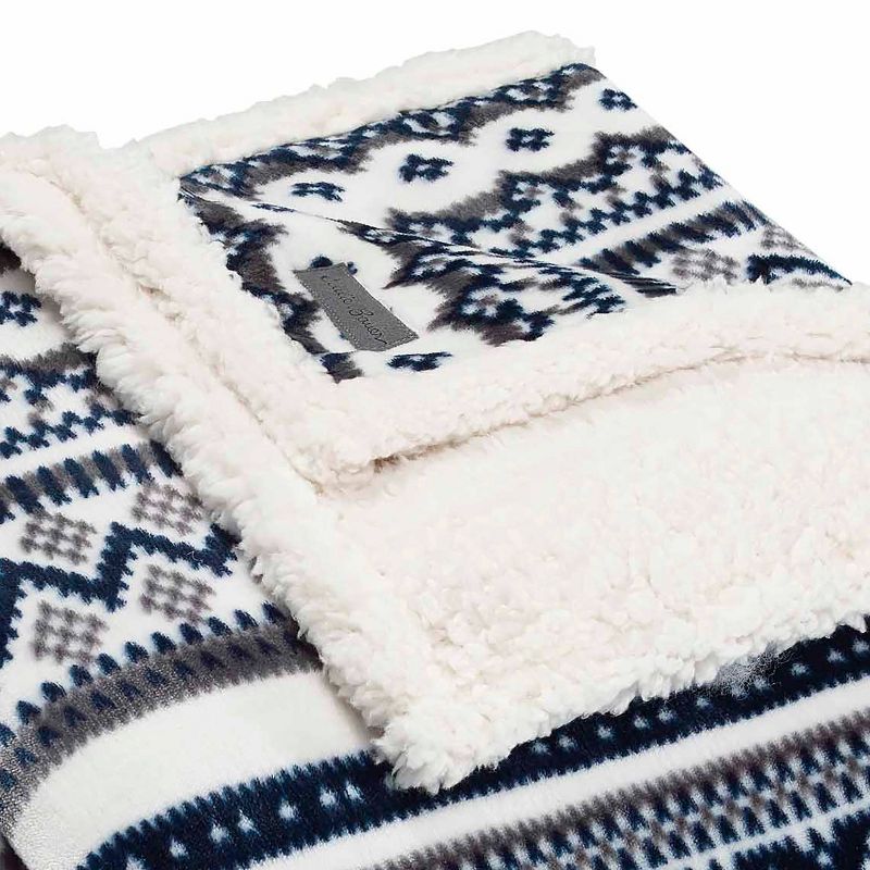 60"x70" Shelton Fair Isle Throw Blanket Blue - Eddie Bauer