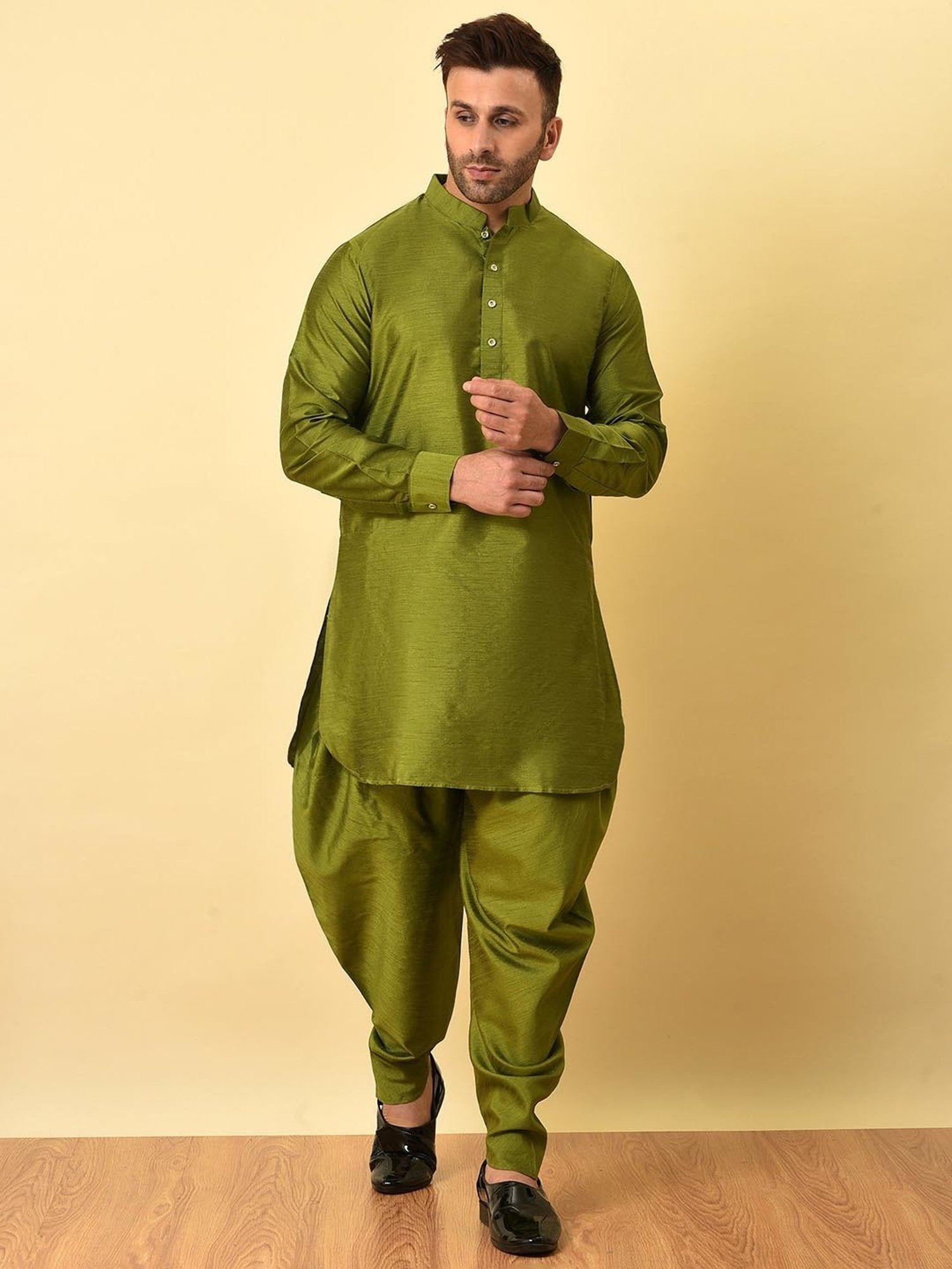 Hangup Green Regular Fit Kurta & Patiala Set