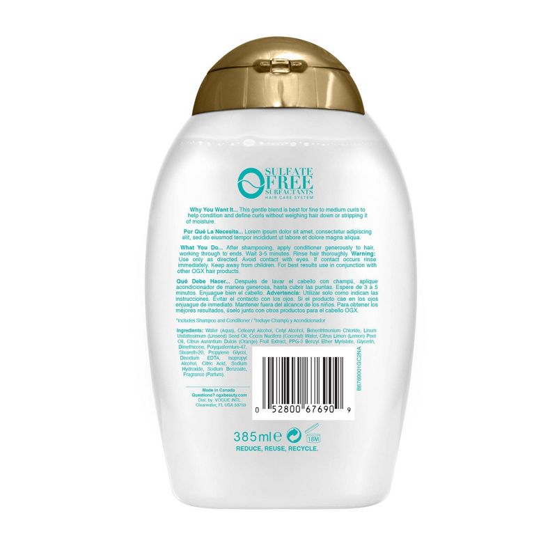 OGX Lightweight Coconut Fine Curls Conditioner - 13 fl oz