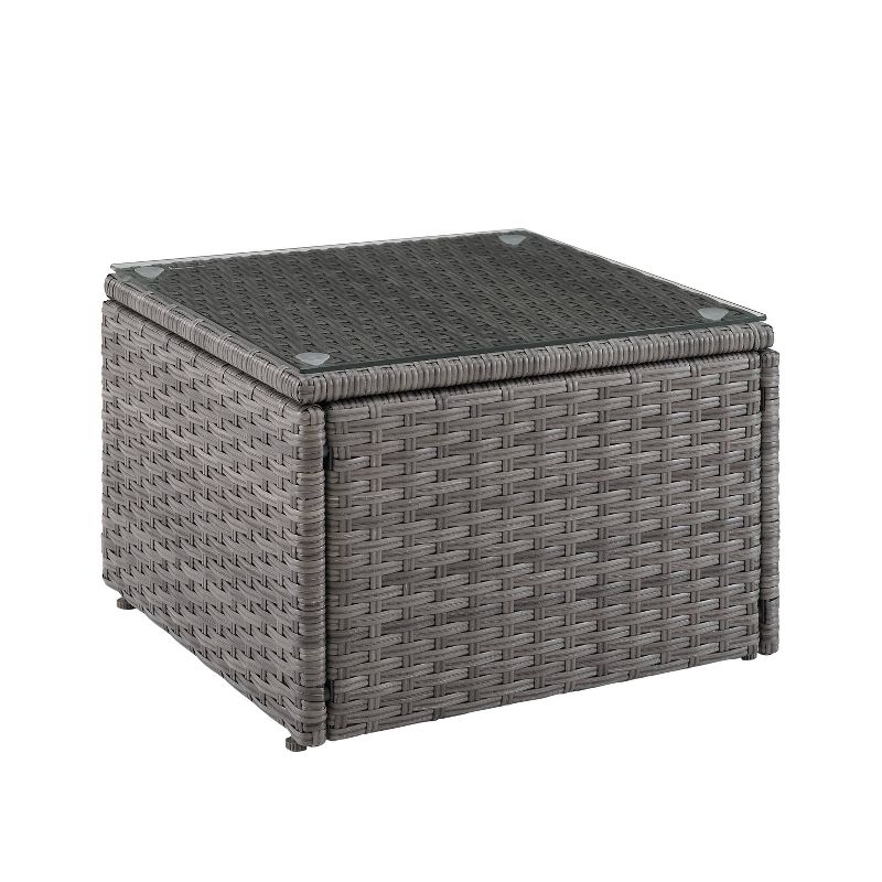 3pc Rattan Wicker Patio Sectional Set with End Table - Art Leon