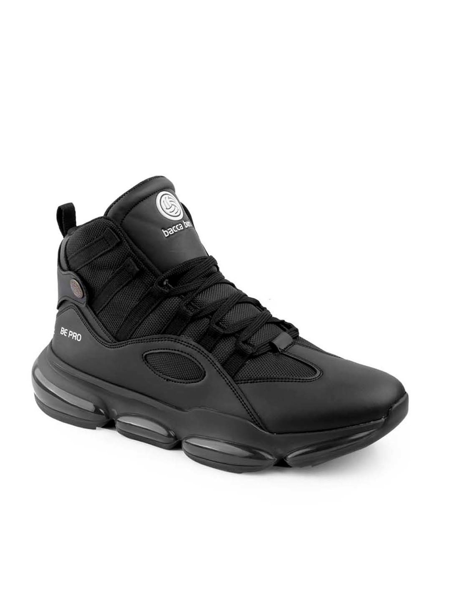 Bacca Bucci Men's DOMINATOR Black Ankle High Sneakers