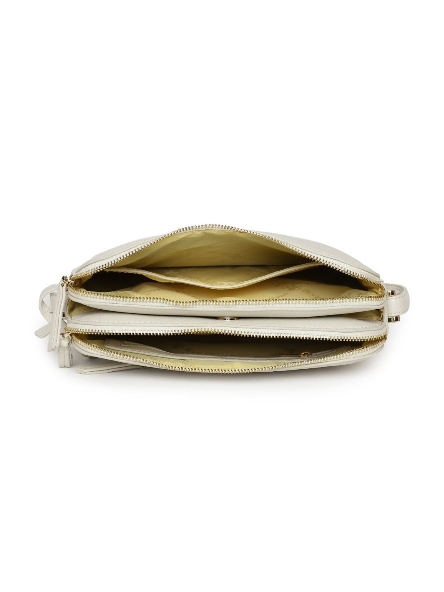 Beverly Hills Polo Club Beige Textured Medium Cross Body Bag