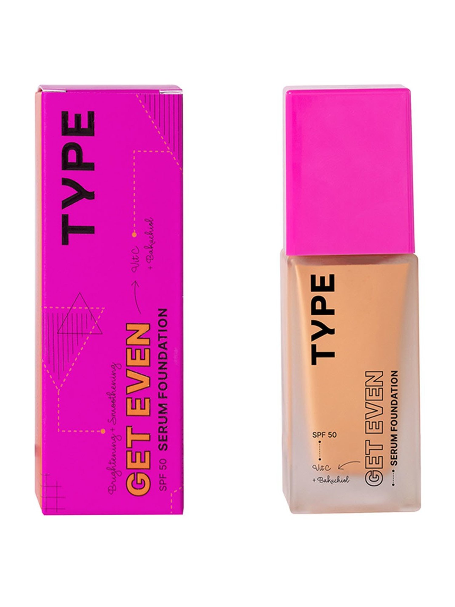 TYPE BEAUTY Get Even SPF 50 PA++++ Serum Foundation Cinnamon - 30 ml