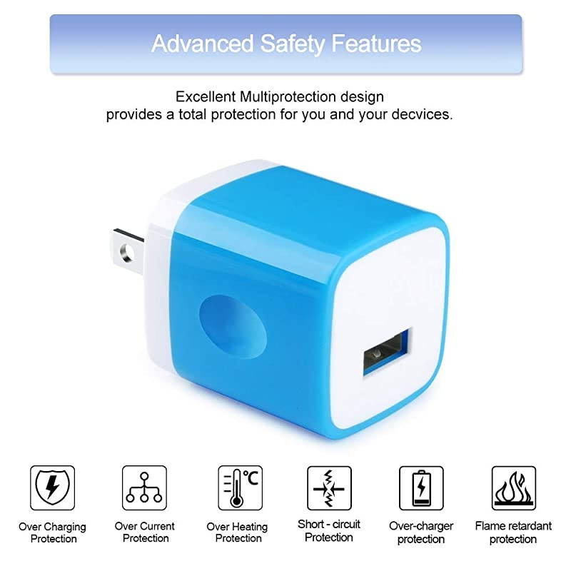 Phone Charger Micro Cable Set,4pack Wall Plug 1A/5V Power Adapter with 6ft Nylon Braided Fast Charging Micro USB Cord Compatible Samsung Galaxy S7 S6 Edge S4 Note 5,Moto G5 Plus E4 G6 Play,HTC