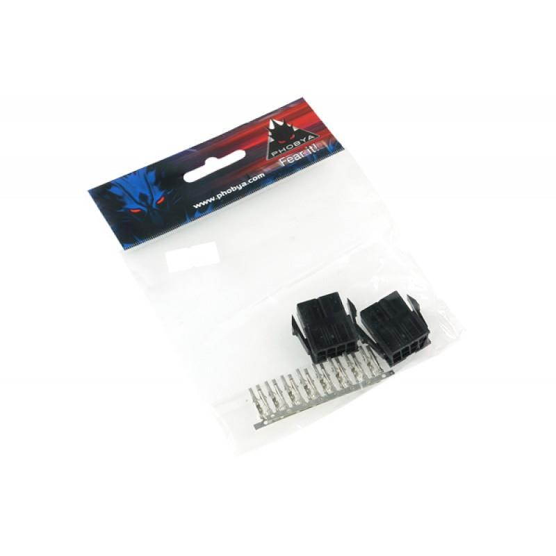 Phobya 8-Pin VGA Connector (incl. pins)  - 2ct | Female (82380)