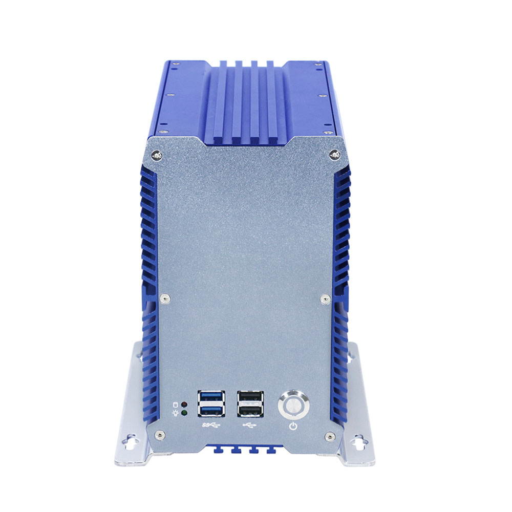 Fanless Industrial PC , Intel Celeron 3865U Rugged Computer, IPC Mini PC, Windows 10 Pro with 6 USB 9 to 36V 2 PCI or 1 PCIE 4X 1 PCI 2 Intel LAN 3G 4G WiFi Support SIM Slot 8 G RAM 128G SSD