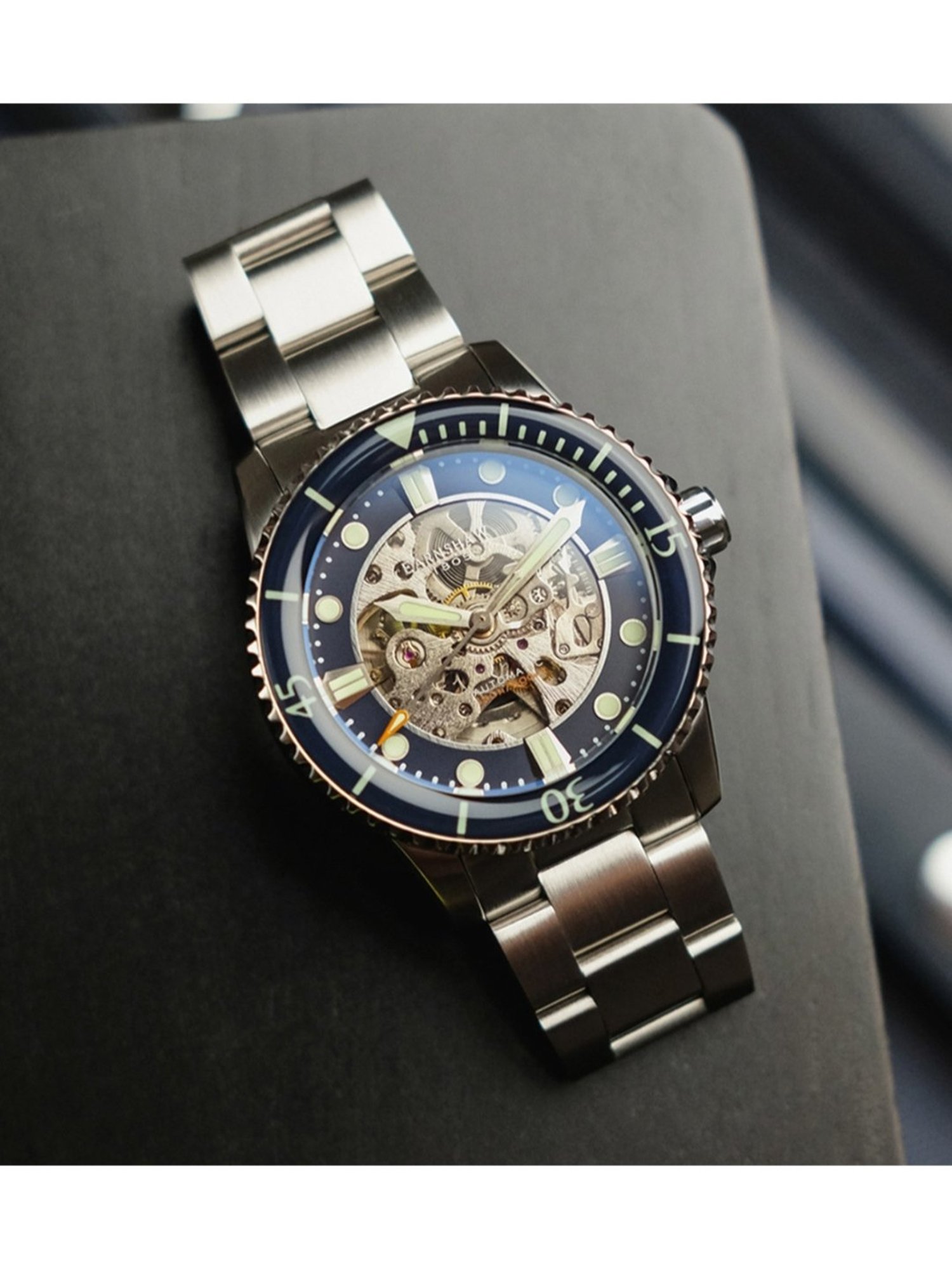 EARNSHAW ES-8185-22 Admiral Pole Skeleton Automatic Watch for Men