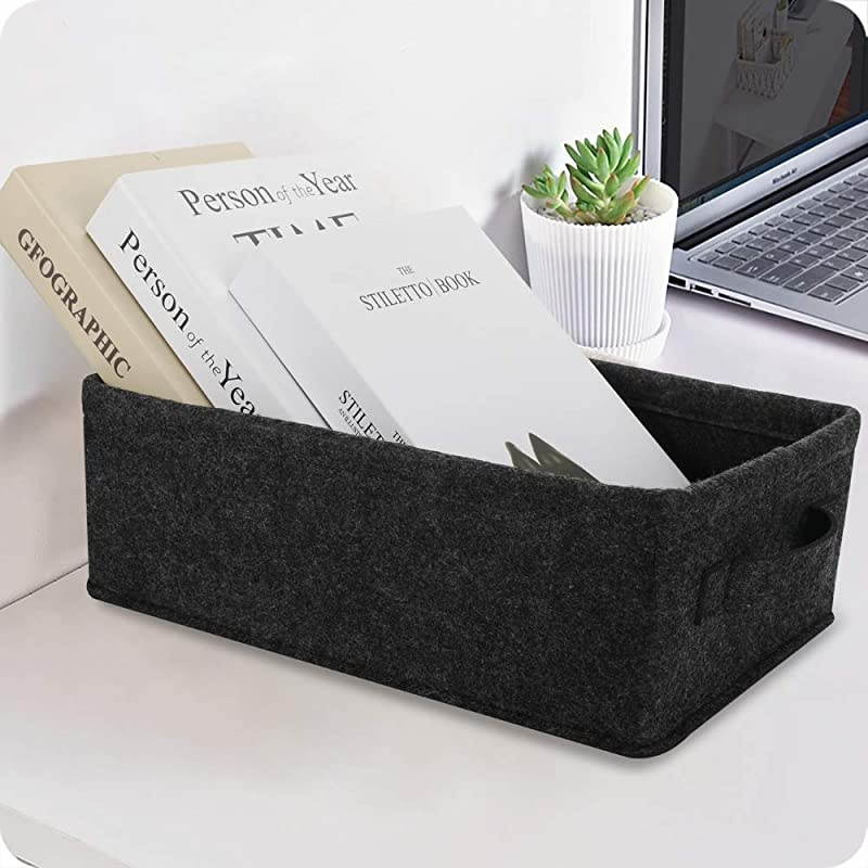 Gray Storage Baskets Narrow Storage Basket Organizer Storage Bins for Small Toys Keys Make Up Hair Cosmetic Drawer Home Decor Storage Basket Decorative Storage Bin