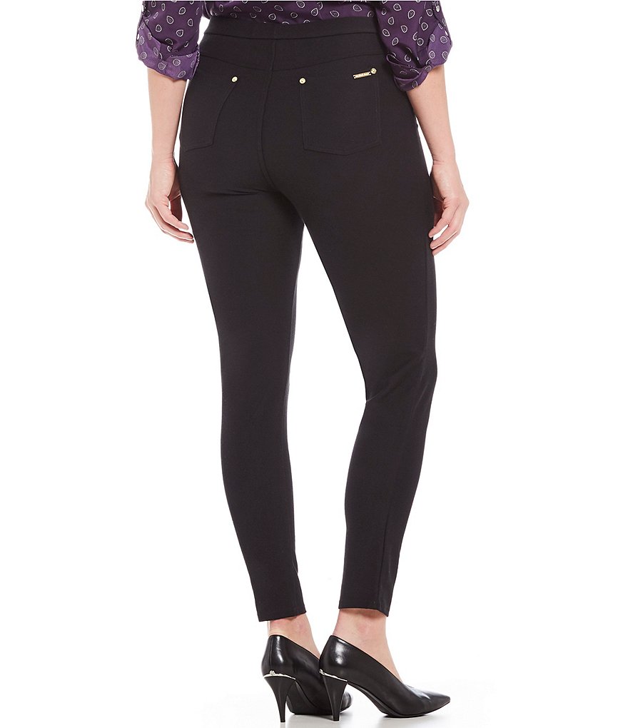 Intro Plus Size Solid Double Knit Tummy Control Leggings