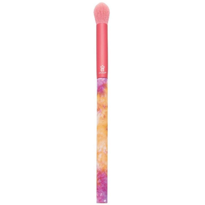 MODA Brush 5pc Calming Coral Tie Dye Makeup Brush Set, Includes - Blush, Domed Shadow, Crease, and Angle Eyeliner Brushes