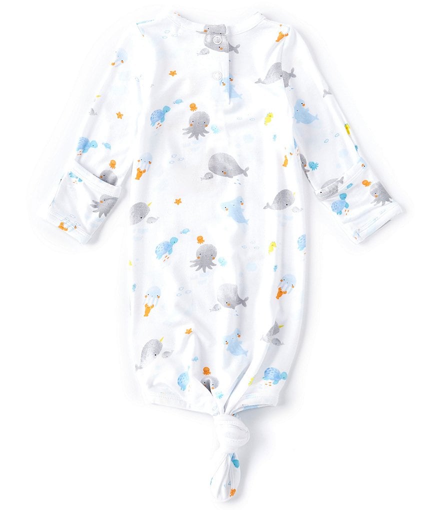 Angel Dear Baby Newborn-3 Months Long-Sleeve Baby Shark Knotted Gown