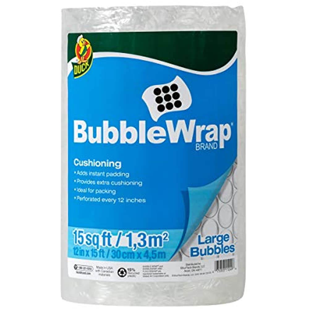 Duck Brand BWL Large Bubble Wrap Cushioning: 12 in x 15 ft. (Clear)