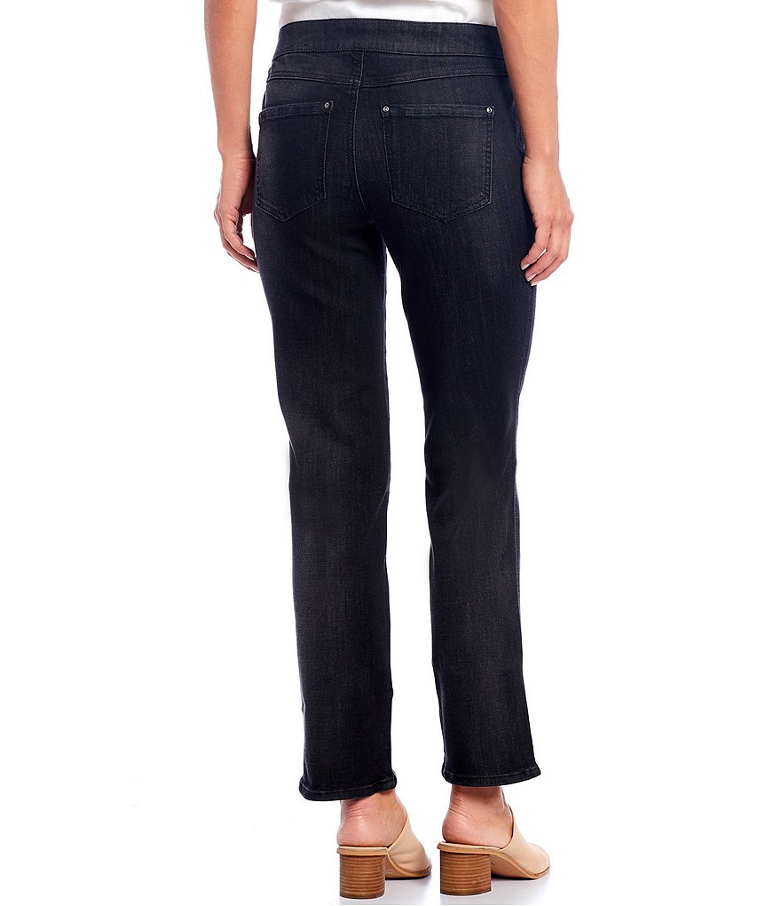 Intro Petite Size Adrian Tummy Control Straight Leg Pull-On Denim Pants