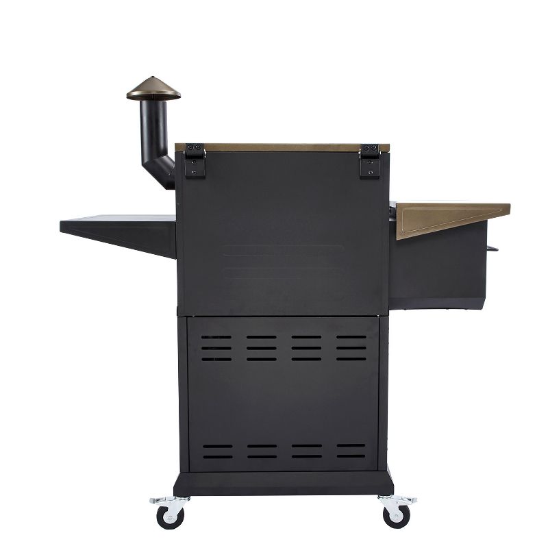 Z GRILLS ZPG-L600D 8 in 1 Wood Pellet Portable Steel Constructed Grill Smoker for Outdoor BBQ Cooking with Digital Temperature Control, Bronze