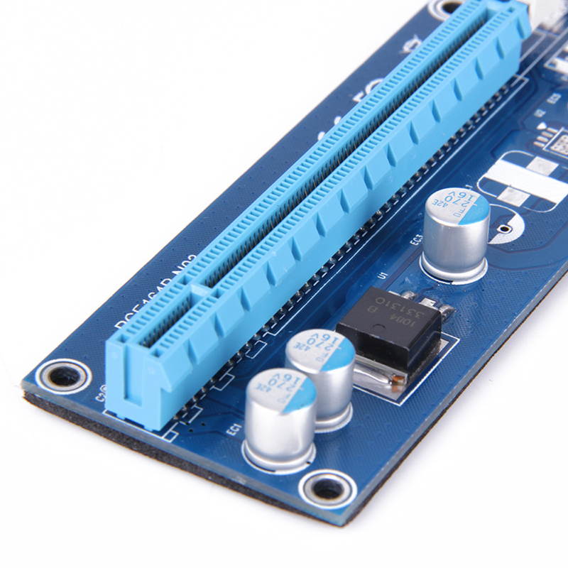 10-Pack ITHOO Molex 4pin Powered PCI-E PCI Express Extender Riser Cable- VER 006S Raiser Card- 1X to 16X PCIE USB 3.0 Adapter Card w/ 2ft USB Extension Cable - GPU Graphic Card Crypto Currency Mining