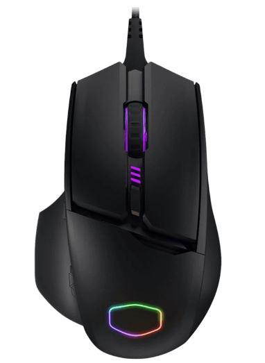 Cooler Master MasterMouse MM530 Ergonomic Gaming Mouse with Precision 12000 DPI Sensor and Durable PBT Buttons w/ Omron Switches