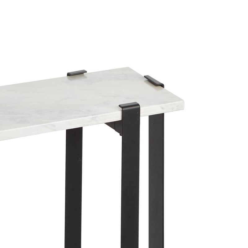 Slim Console Table Marble/Black - Silverwood