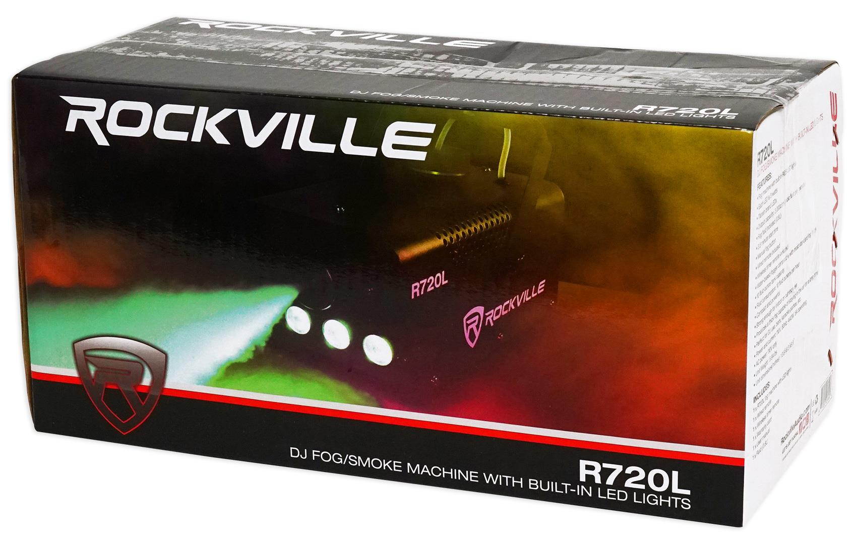 Rockville R720L LED Fog/Smoke Machine Fogger+Remote+Gallon Chauvet Fluid Juice