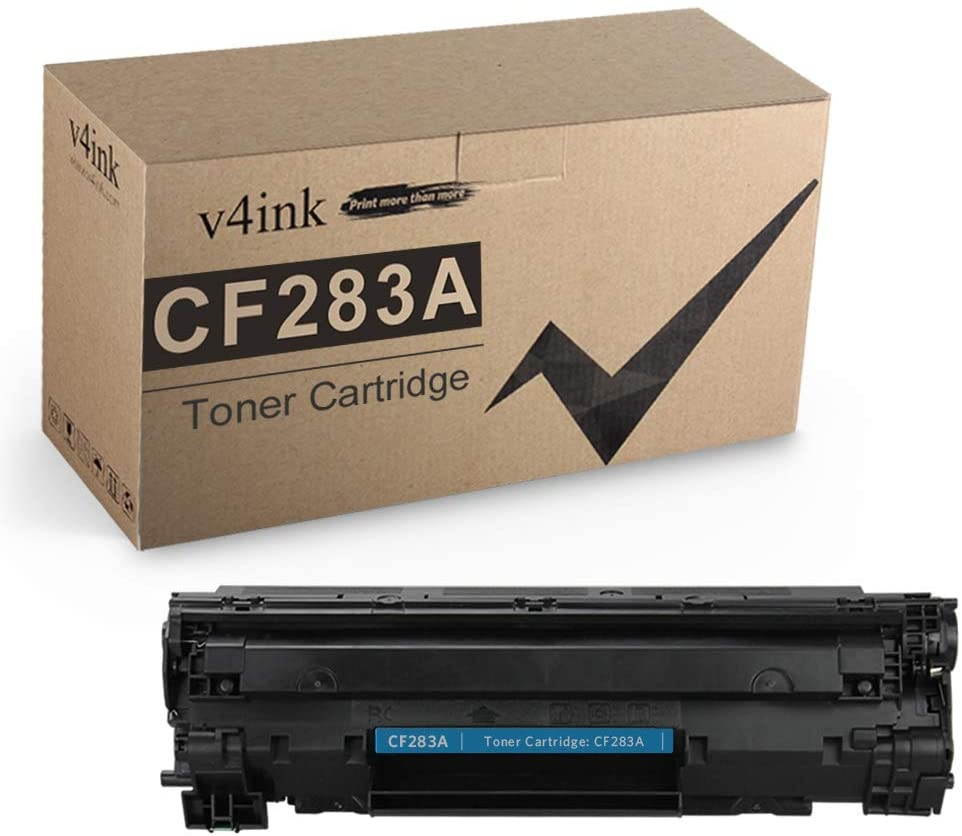V4INK Compatible CF283A Toner Cartridge Replacement for HP 83A CF283A for use in HP Laserjet Pro MFP M127fw M127fn M125nw M201dw M201n M225dn M225dw M125a Series Printer (Black, 1 Pack)