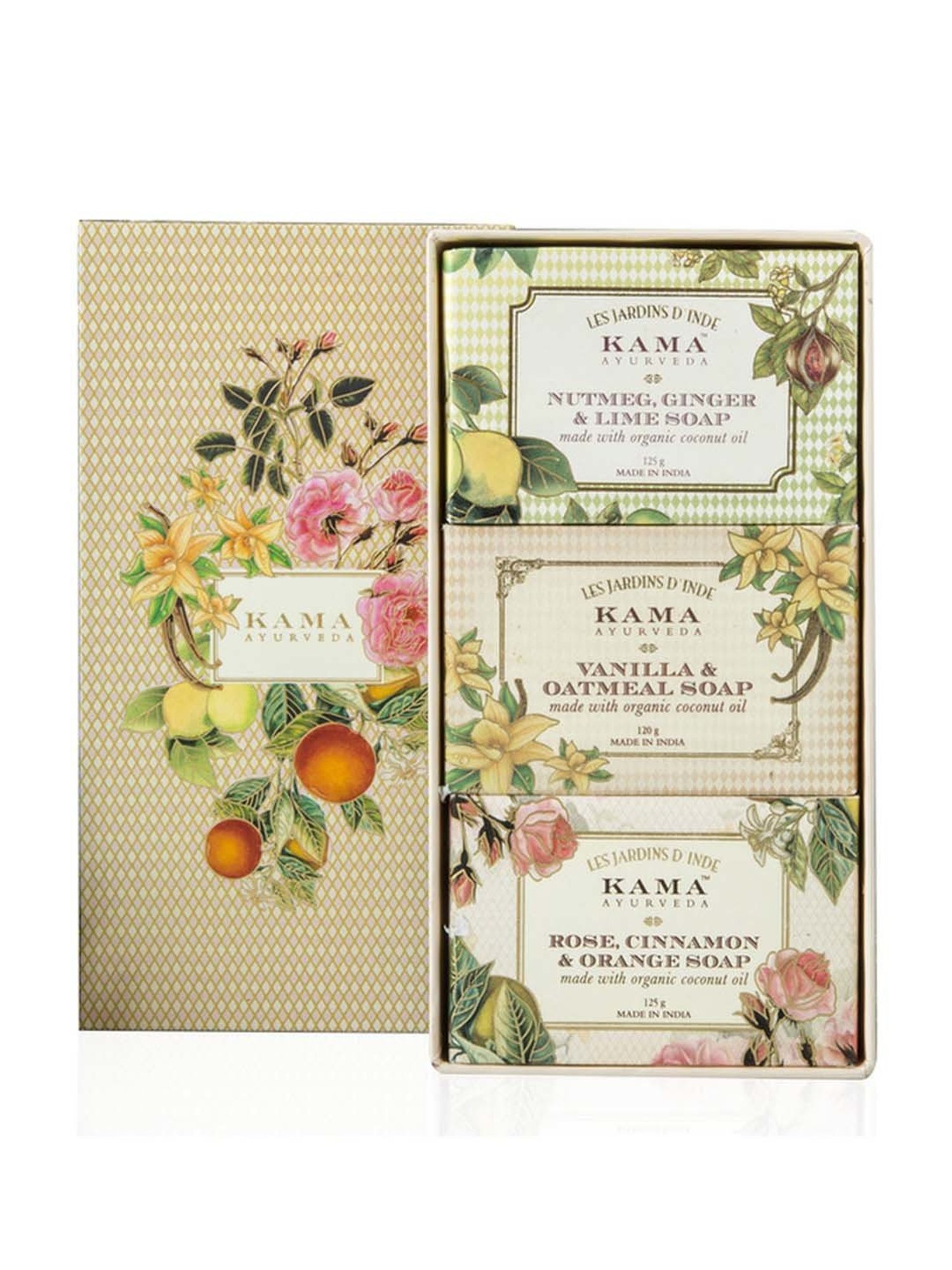 Kama Ayurveda Natural Soap Gift Gift Set (Unisex)- Pack of 3