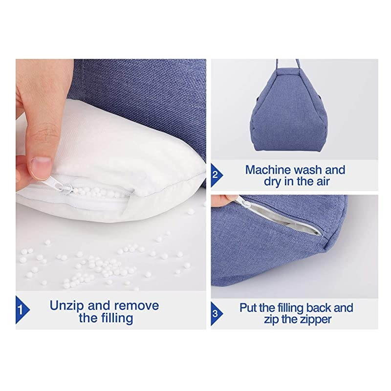 Tablet Pillow Stand Tablet Lap Pillow on Bed Sofa Soft Cushion Holder for Phones Tablets Up to 11quot Fit with iPad 102quot 2019 iPad Air 3 2 iPad Pro 11 202010597 Mini 5Mini 4 Denim Blue