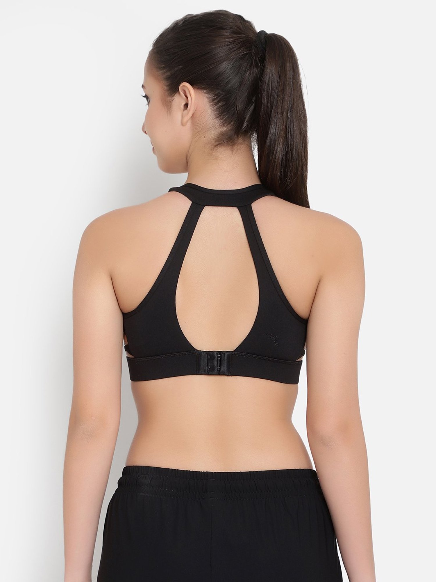 Anta Grey Printed Active Crop Tank Top