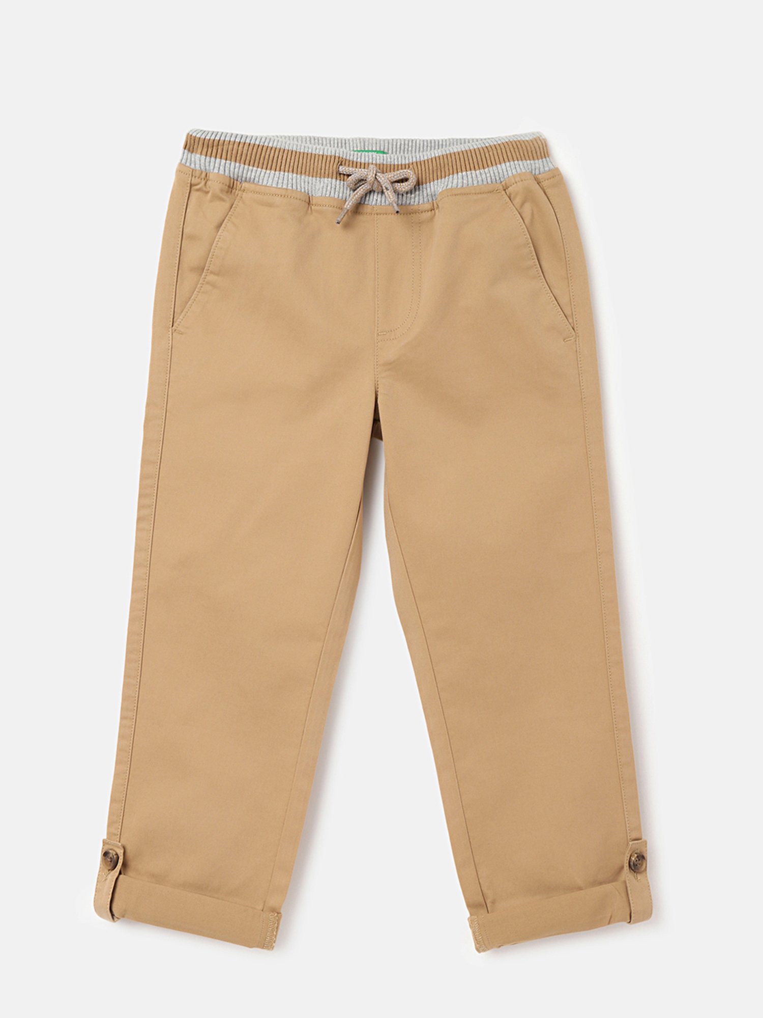 United Colors of Benetton Boys Brown Solid Trousers