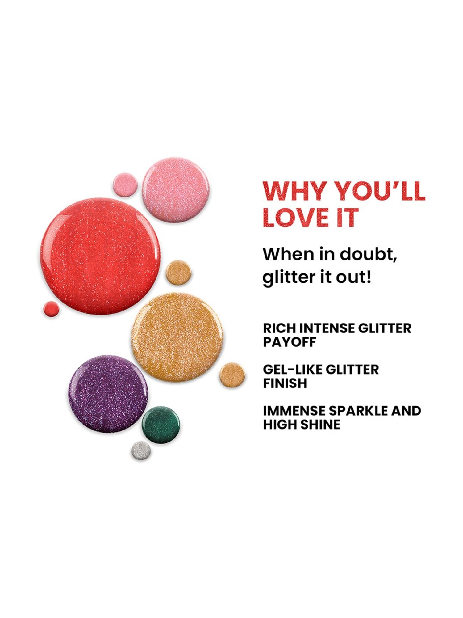 Lakme Absolute Glitterati Nail Polish Mistletoe - 12 ml