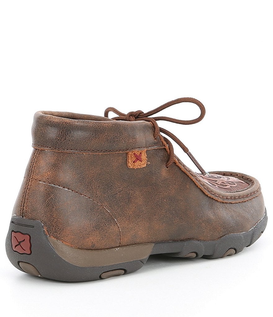 Twisted X Women's Tooled Turquoise Stud Chukka Driving Mocs