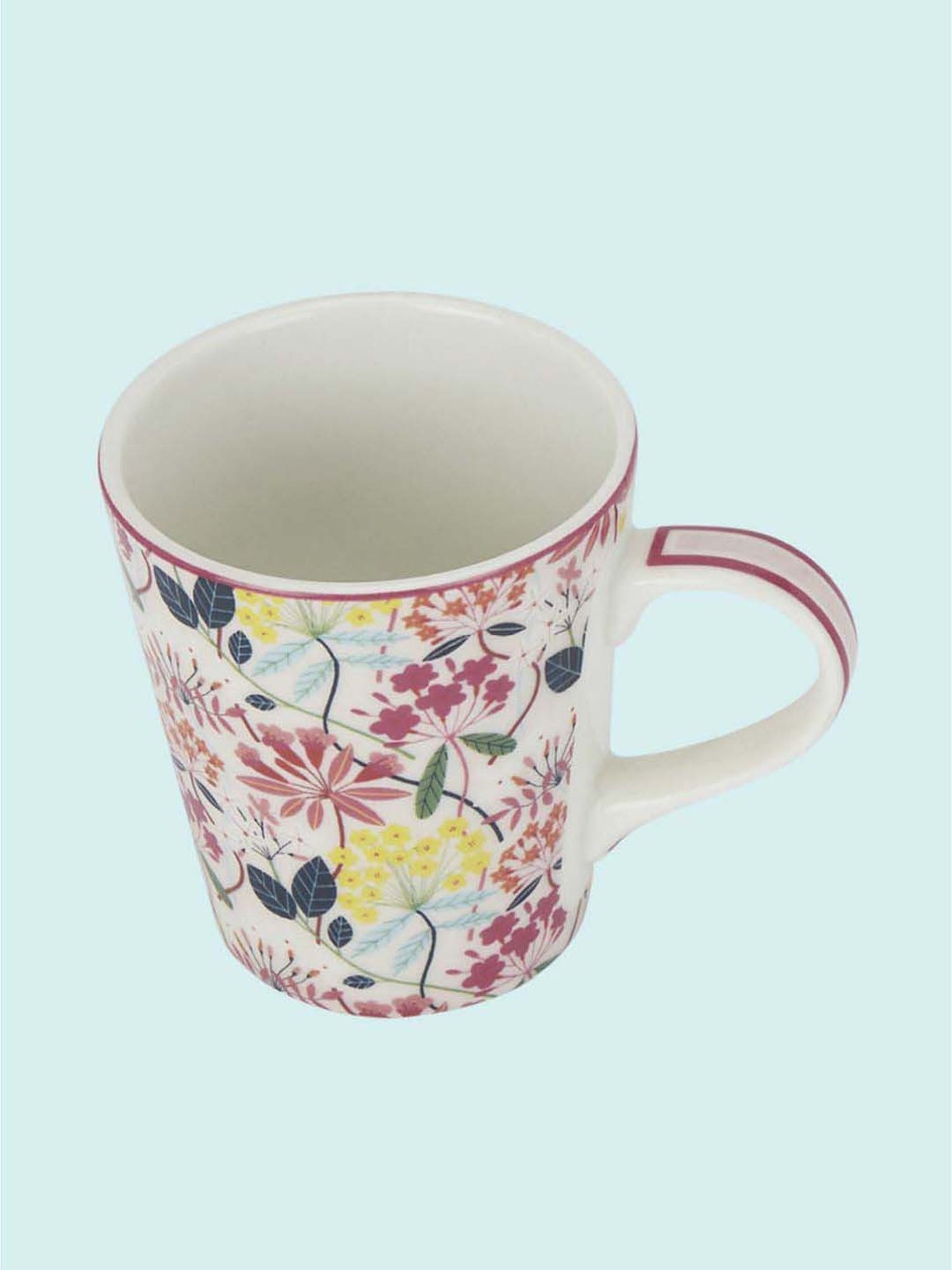 Living Scapes by Pantaloons Multicolor Bone China Mug (0.3 L)