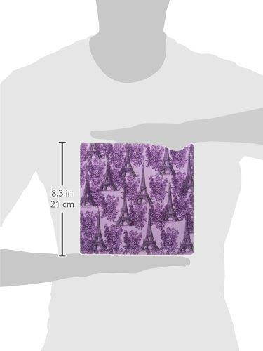 3dRose Pink Flowers and Eiffel Towers Vintage Art Paris Chic Mouse Pad (mp_130526_1)