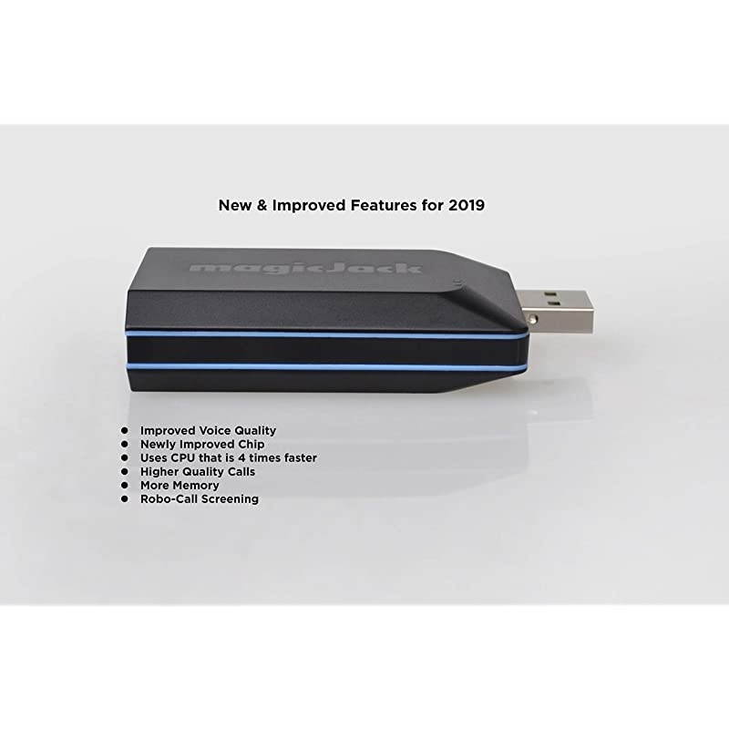 Home VoIP Phone Adapter | Portable Home & Digital Phone Service | Unlimited Local & Long Distance Calls to US and Canada | Includes 12 months of Service | Most Recent Model - Latest Version
