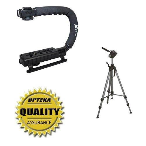 Opteka Support Kit with X-Grip Stabilizing Handle and 72" Pro Photo Tripod for Canon, Nikon, Sony, Pentax, Olympus, Panasonic Digital Cameras and Camcorders