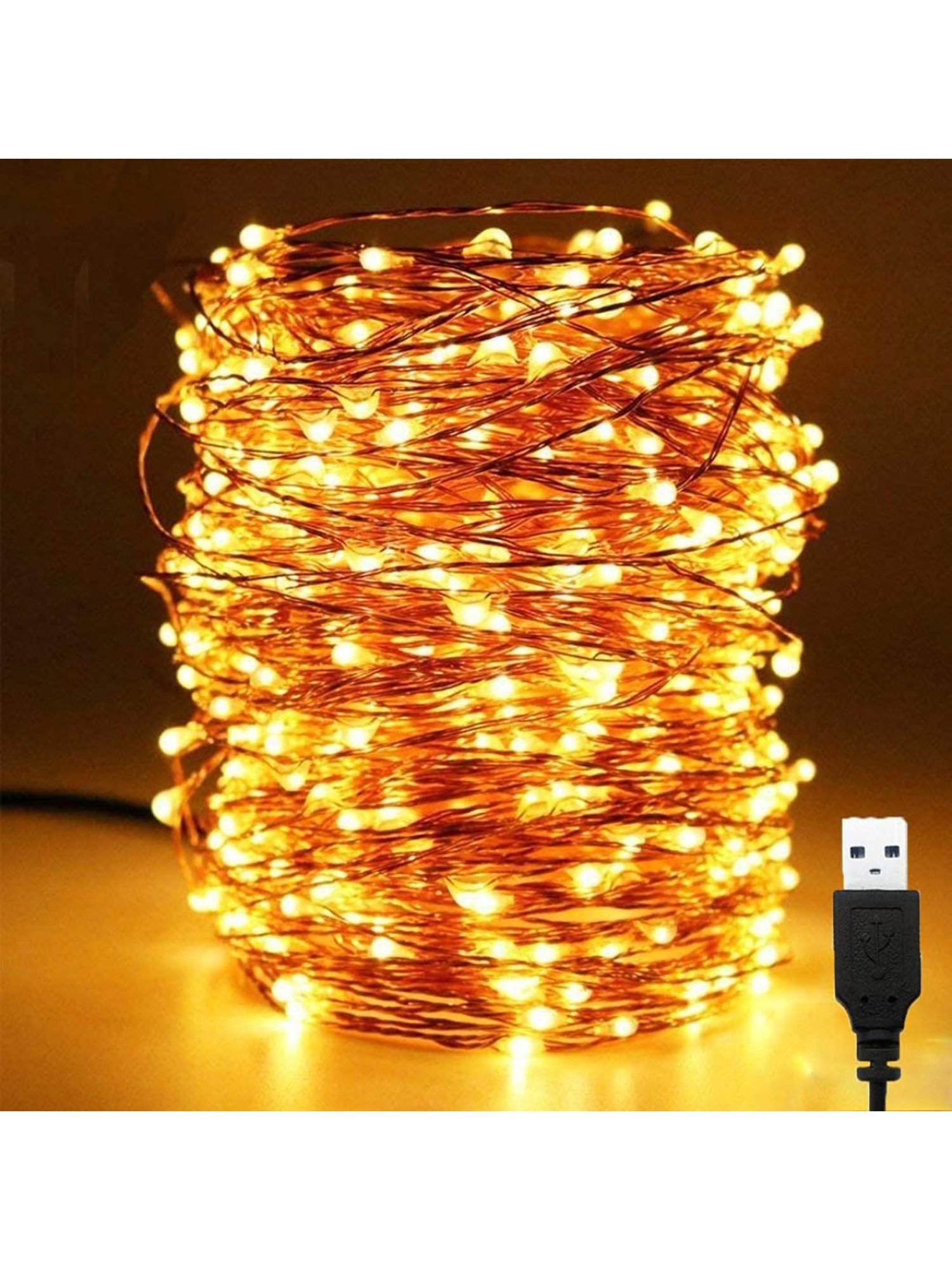 XERGY Premium Quality 200 LED's Waterproof Fairy Decorative Stary String Light with USB (White)