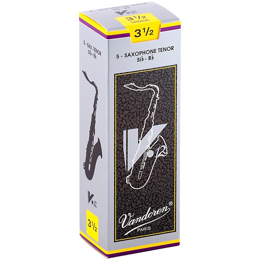 Vandoren V12 Series Tenor Saxophone Reeds Strength - 3.5, Box of 5