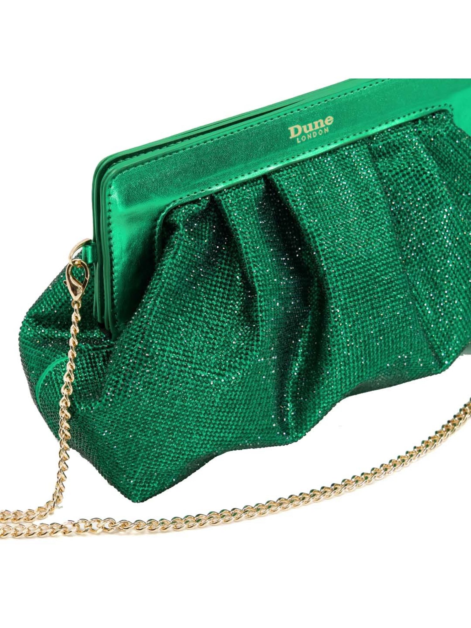 Dune London Green Synthetic Clutch
