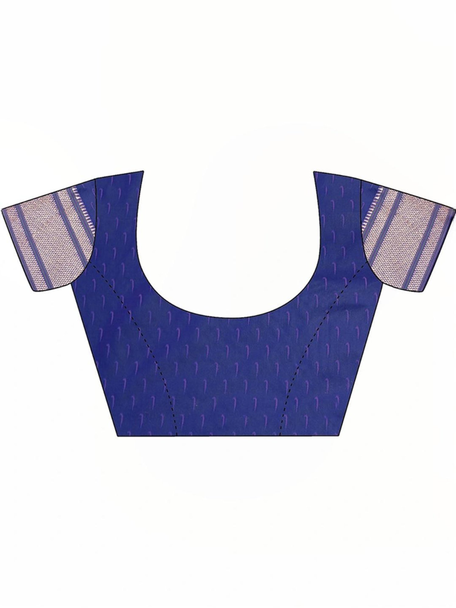 Satrani Blue Silk Woven Saree With Unstitched Blouse