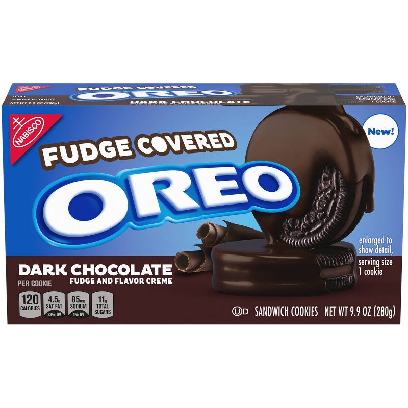 Oreo Dark Chocolate Fudge and Flavor Creme Chocolate Sandwich Cookies - 9.9oz