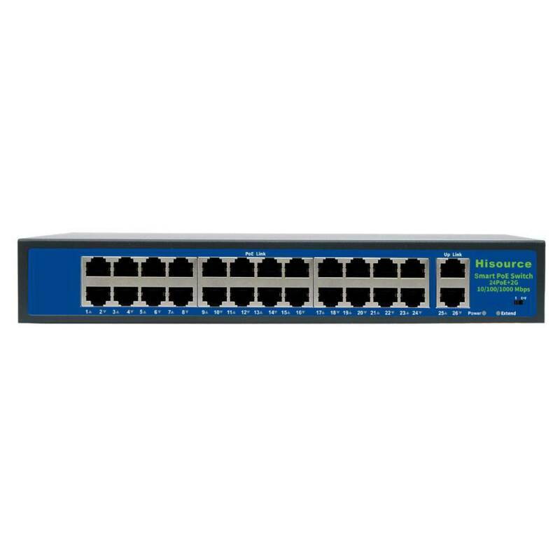 8 Port Fast Ethernet PoE Switch | 8 PoE Ports @120W, with 2 Uplink Ports | Plug & Play | Extend Mode | Priority Mode (Hi-F0820FBL-A)