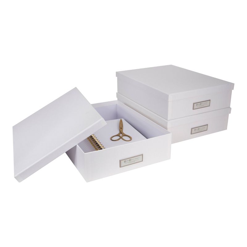 Set of 3 Oskar Letter Box White - Bigso Box of Sweden