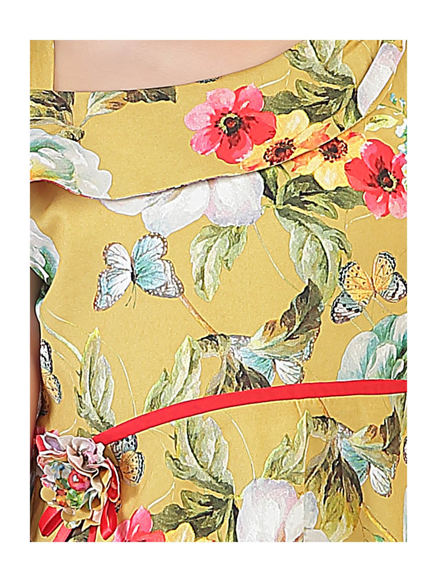 Tiny Girl Yellow Floral Print Dress