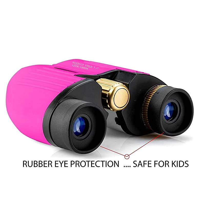 for Kids - High Resolution, Shockproof &ndash; 8X22 Kids for Bird Watching, Best Toys for Boys, Girls &ndash; Real Optics Set for Outdoor Toddler Games &ndash; Detective and Spy Kids Toys