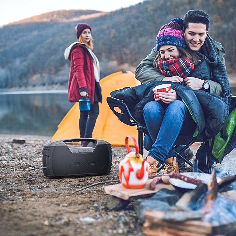 GO Bluetooth Speakers, 40H Playtime Outdoor Portable Speaker, 40W Stereo Sound Rich Bass, IPX7 Waterproof Bluetooth 5.0 Wireless Pairing,10000mAh Power Bank, for Party, Travel,Indoor