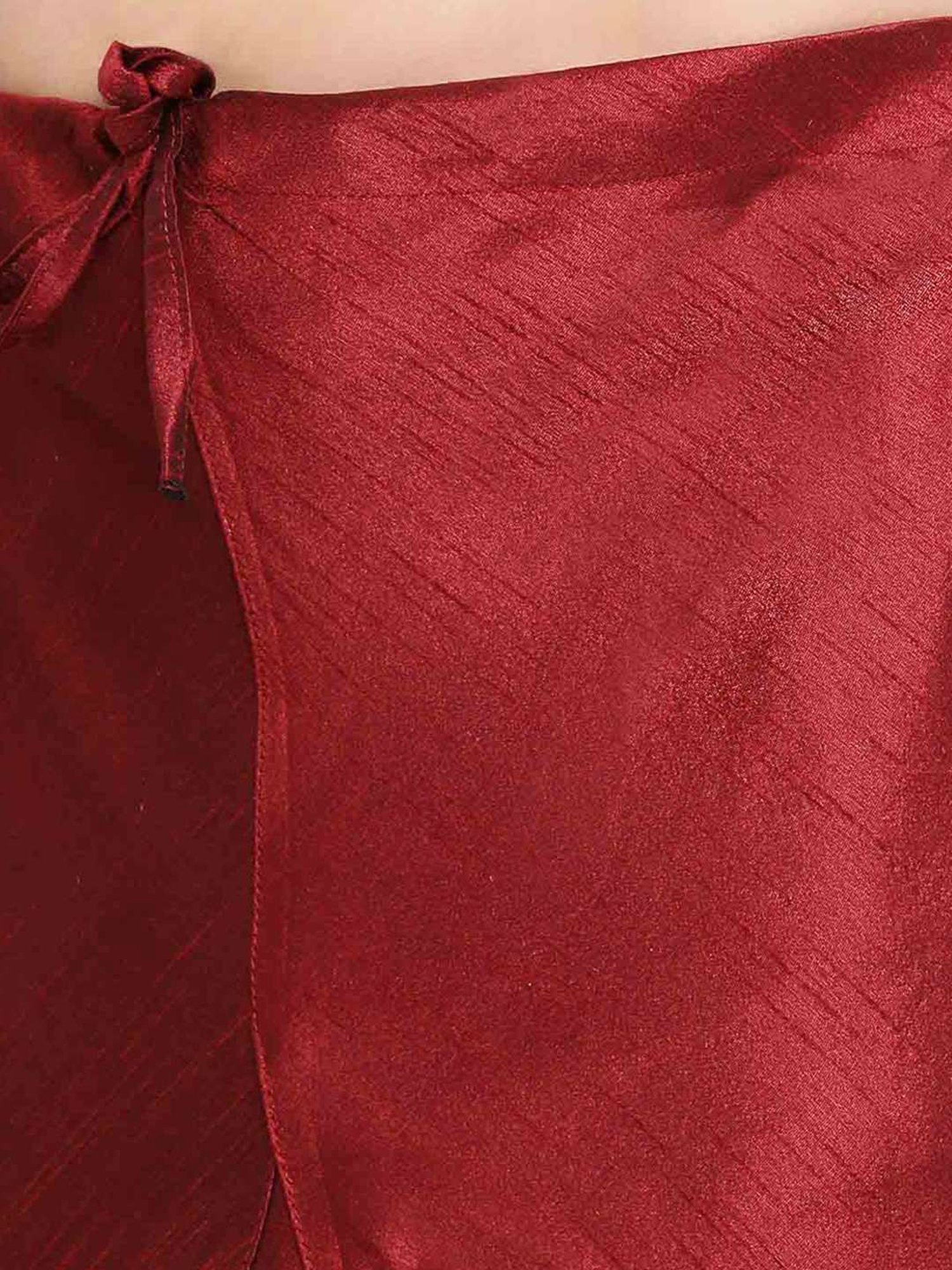 Sanwara Navy & Maroon Cotton Regular Fit Embroidered Kurta Bottom Set