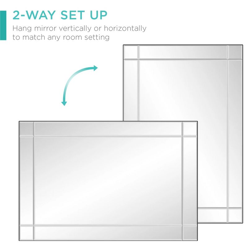 Rectangle Tripoli Vanity Bathroom Mirror Clear - Howard Elliott