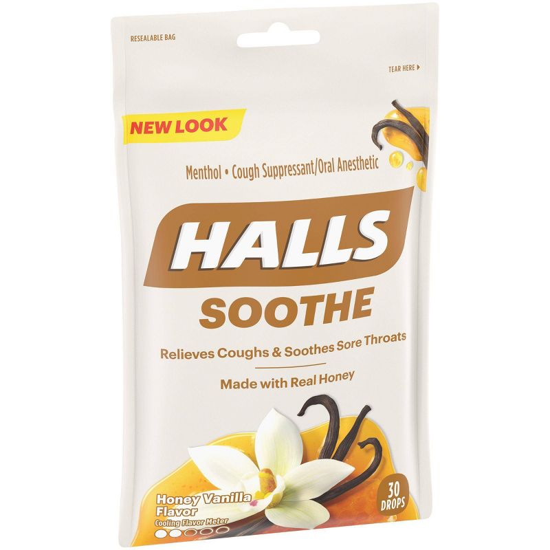 Halls Real Honey Cough Drops - Vanilla - 30ct