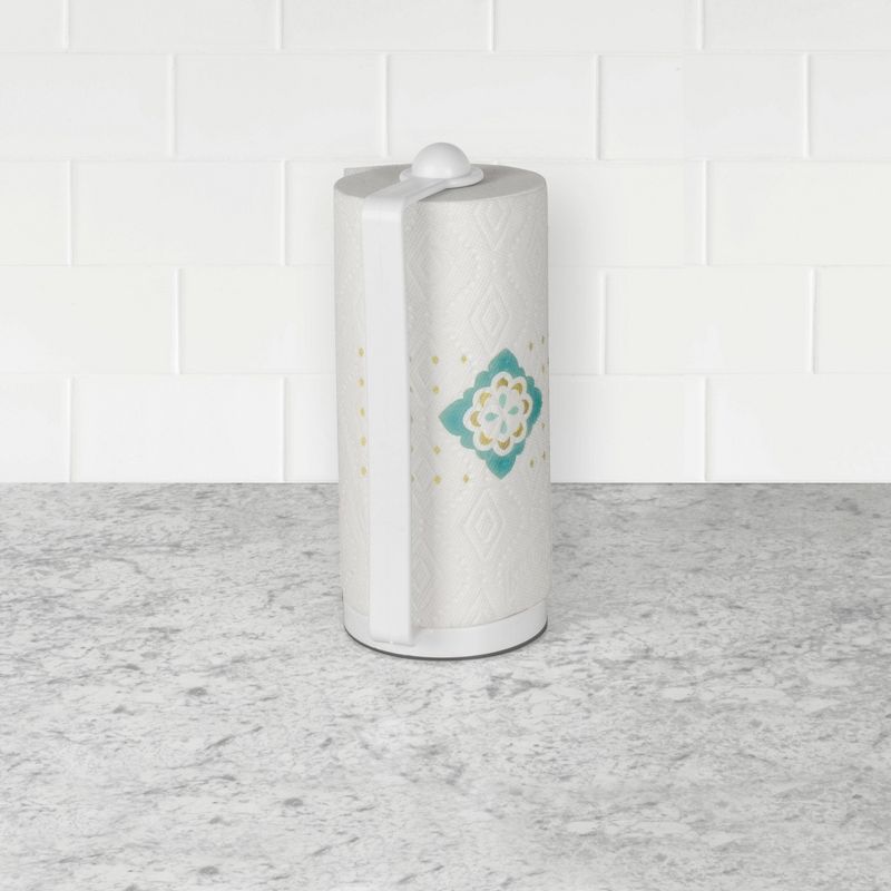 Spectrum Diversified Plastic Portable Paper Towel Holder - White