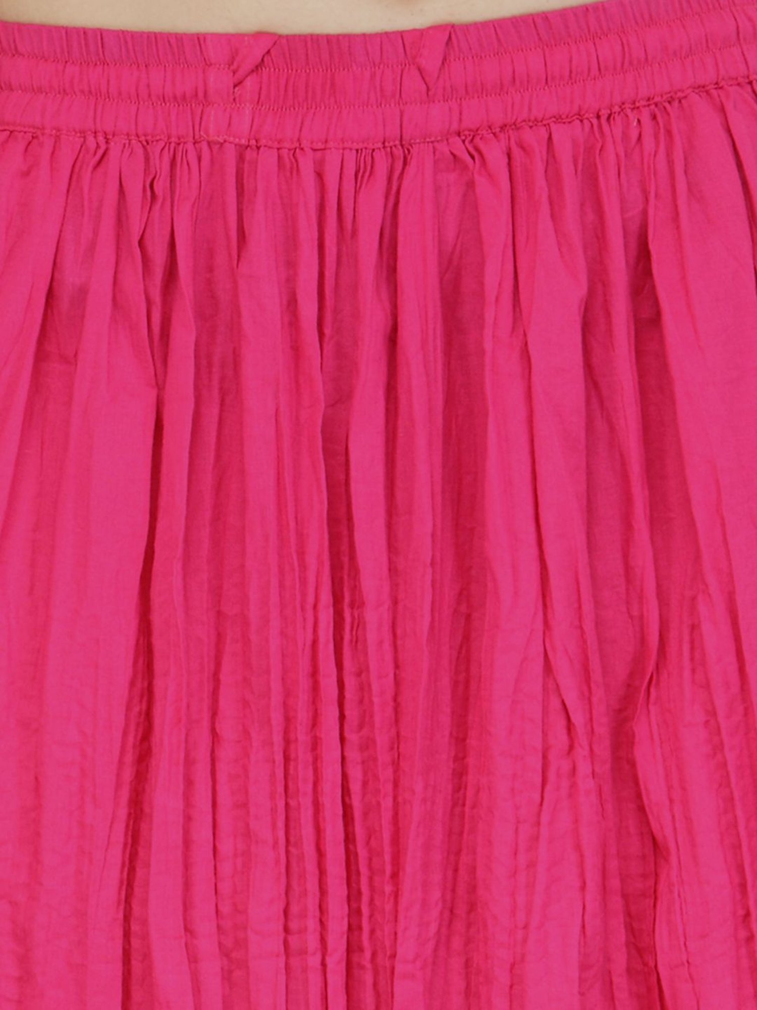 KSUT Hot Pink Regular Fit Skirt